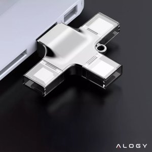 Czytnik kart SD Alogy SmartRead Pro 4w1 adapter USB3.0 do TF / Lightning / USB-C / micro USB 12