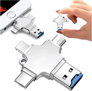 Czytnik kart SD Alogy SmartRead Pro 4w1 adapter USB3.0 do TF / Lightning / USB-C / micro USB 14