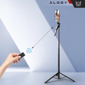 Kijek Selfie Tripod Alogy FlexPod Max z uchwytem na telefon i mocowaniem 1/4 Stabilizacja pilot Bluetooth 215cm 12