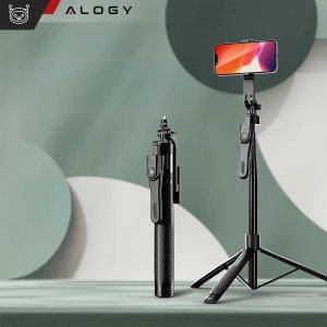 Kijek Selfie Tripod Alogy FlexPod Max z uchwytem na telefon i mocowaniem 1/4 Stabilizacja pilot Bluetooth 215cm 13