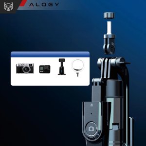 Kijek Selfie Tripod Alogy FlexPod Max z uchwytem na telefon i mocowaniem 1/4 Stabilizacja pilot Bluetooth 215cm 7