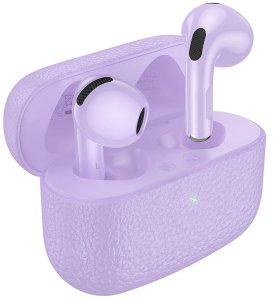 HOCO Słuchawki Bezprzewodowe Bluetooth TWS EQ15 Fioletowe 2
