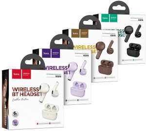 HOCO Słuchawki Bezprzewodowe Bluetooth TWS EQ15 Fioletowe 5