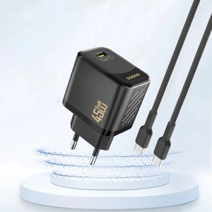 Ładowarka sieciowa Czarna Dudao A28 GaN 45W USB-C | Szybkie ładowanie 2