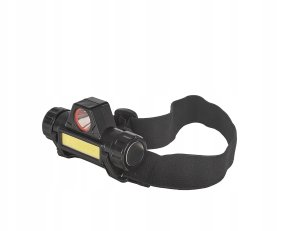 Latarka czołowa z obrotową główką LED COB 3W + XPE 800mAh IP20 (240) 5