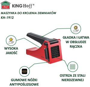 MASZYNKA DO KROJENIA FRYTEK WARZYW KINGHOFF KH-1912 3