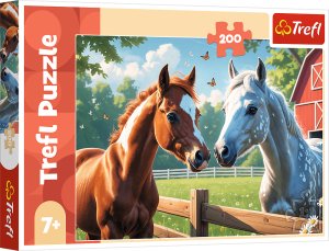 Trefl Puzzle Konie na polanie 200 elementów (13328) 1