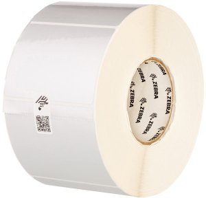 LABEL, POLYESTER, 76.2MMX76.2MM; THERMAL TRANSFER, Z-ULTIMATE 3000T SILVER, PERMANENT ADHESIVE, 25MM CORE 2