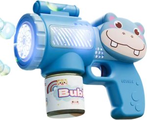 Pistolet do tworzenia baniek mydlanych na baterie różne kolory 2