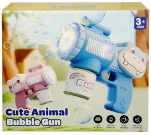 Pistolet do tworzenia baniek mydlanych na baterie różne kolory 3