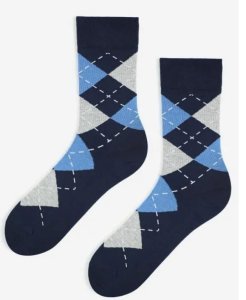SKARPETY MARILYN MEN RHOMBUS (kolor blue-grey, rozmiar 41-45) 1