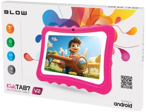 79-135# Tablet kidstab7 v2 blow 4/32gb różowe etui 2mp 4