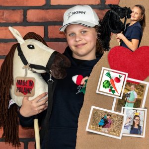Froster Hobby Horse Skippi A3 - Biszkopt - Jasny beż i brąz - kantar i wodze 4