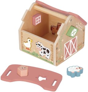 Woopie Green Drewniana Farma Sorter Kształtów i Kolorów 13 el. 9