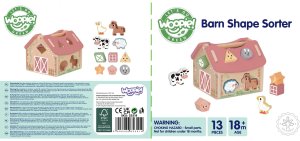 Woopie Green Drewniana Farma Sorter Kształtów i Kolorów 13 el. 10
