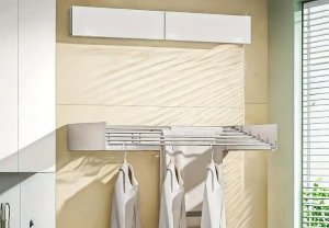 Suszarka na pranie Ścienna Składana METALOWA 80cm Wisząca Rozkładana mocna 11