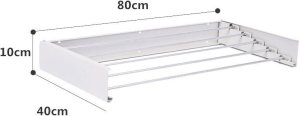Suszarka na pranie Ścienna Składana METALOWA 80cm Wisząca Rozkładana mocna 2