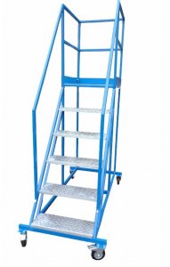 Stalowy podest roboczy, jezdny 5 stopni i platforma (standard) 1