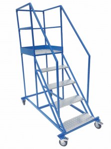 Stalowy podest roboczy, jezdny 4 stopnie i platforma (standard) 1