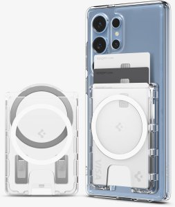 Spigen Ultra Hybrid Wallet MagSafe+, crystal clear - Samsung Galaxy S25 Series 2