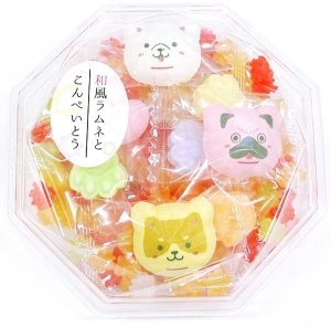 Wafu Ramune & Konpeito - Pieski, ręcznie robione cukierki z Kioto, miks smaków 71g - Kyoto Marun 1