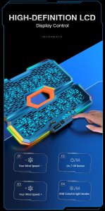 PODSTAWKA PODKŁADKA CHŁODZĄCA POD LAPTOP-A 12-17' 10xWentylator 5