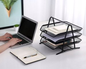 Półka na akta srebrna 3