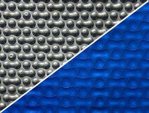 Coil folia solarna podwójny pęcherzyk niebiesko-srebrna grubość 500 mikronów szerokość 3m 1