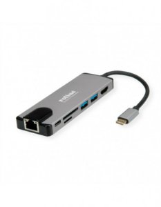 ROLINE USB 3.2 Gen 2 Typ C Multiport Docking Station, 4K HDMI, 2x USB 3.2 Gen 1, 1
