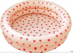 Basen dla dzieci dmuchany okrągły pompowany dziecięcy serduszka serca 120CM XXL 1