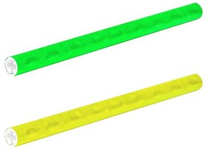 Rurki odblaskowe na szprychy roweru 24 szt. patyczki nakładki żółte/zielone UNIWERSALNY 2