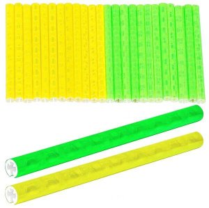 Rurki odblaskowe na szprychy roweru 24 szt. patyczki nakładki żółte/zielone UNIWERSALNY 4