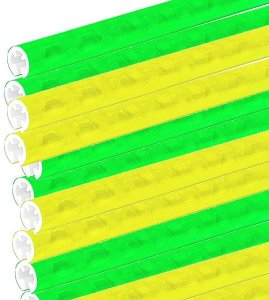 Rurki odblaskowe na szprychy roweru 24 szt. patyczki nakładki żółte/zielone UNIWERSALNY 5