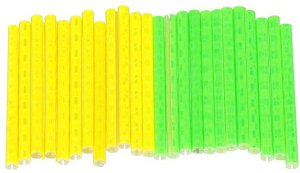Rurki odblaskowe na szprychy roweru 24 szt. patyczki nakładki żółte/zielone UNIWERSALNY 7