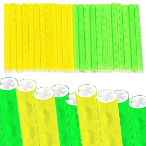 Rurki odblaskowe na szprychy roweru 24 szt. patyczki nakładki żółte/zielone UNIWERSALNY 8