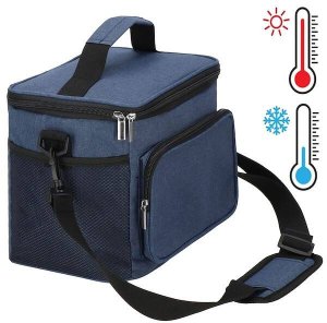 Torba termiczna 11L na jedzenie lunchbox niebiesko-czarny UNIWERSALNY 2