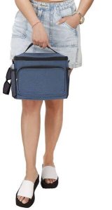 Torba termiczna 11L na jedzenie lunchbox niebiesko-czarny UNIWERSALNY 7