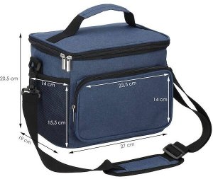 Torba termiczna 11L na jedzenie lunchbox niebiesko-czarny UNIWERSALNY 10