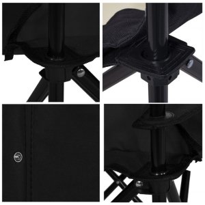 Zestaw kempingowy stolik i 2 krzesła, składane meble turystyczne czarno-beżowy UNIWERSALNY 7