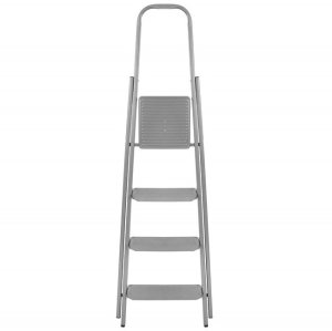 Drabina stalowa składana 4-stopniowa wys. 146 cm antypoślizgowa do 150 kg domowa UNIWERSALNY 11