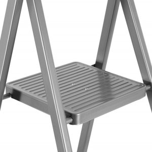 Drabina stalowa składana 4-stopniowa wys. 146 cm antypoślizgowa do 150 kg domowa UNIWERSALNY 7