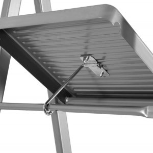 Drabina stalowa składana 4-stopniowa wys. 146 cm antypoślizgowa do 150 kg domowa UNIWERSALNY 9