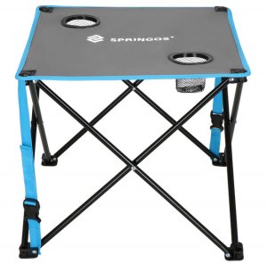 Zestaw kempingowy stolik i 2 krzesła z oparciem, składane meble turystyczne wędkarskie UNIWERSALNY 17