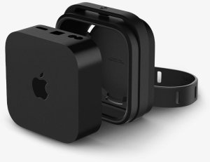 Spigen Silicone Fit Mount, black - Apple TV 4K 3th Gen (2022) 1