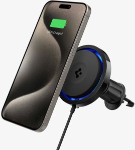 Spigen OneTap Pro 3 Cryomax MagSafe Car Wireless Charger (Airvent Hook), black 1