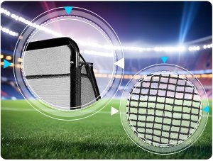 Bramka do piłki nożnej 300 x 200 x 90 cm NS-497 czarna 4