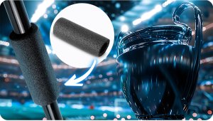 Bramka do piłki nożnej 300 x 200 x 90 cm NS-497 czarna 6