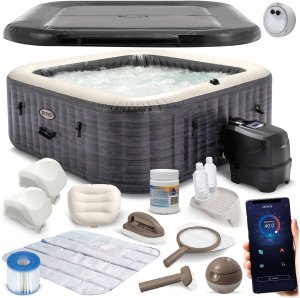 Dmuchane SPA z hydromasażem 6 osobowe INTEX 28452 Hydromasaż 28452NP LED APLIKACJA 1