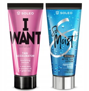 SOLEO I WANT 150ml PRZYSPIESZACZ OPALANIA + BALSAM PO OPALANIU 150ml 1