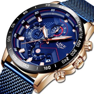 ZEGAREK MĘSKI LIGE KLASYCZNY ELEGANCKI CHRONOGRAF DATOWNIK 4 KOLORY+PUDEŁKO 1